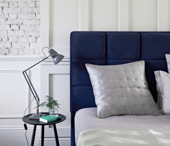Somnus Roma Headboard Upholstered In Seven Navy Www Somnus Co Uk 3